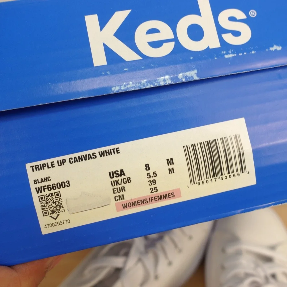 KEDS Platform Sneakers Womens 8 M White Y2K Sporty Prep Clean Girl Canvas Chunky